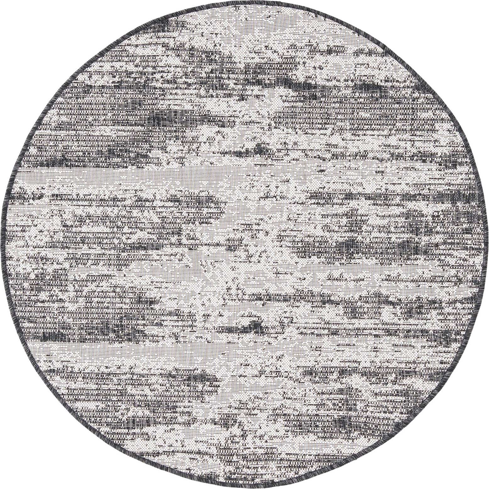 4' x 4' Easy-Clean Modern Indoor / Outdoor Round Rug