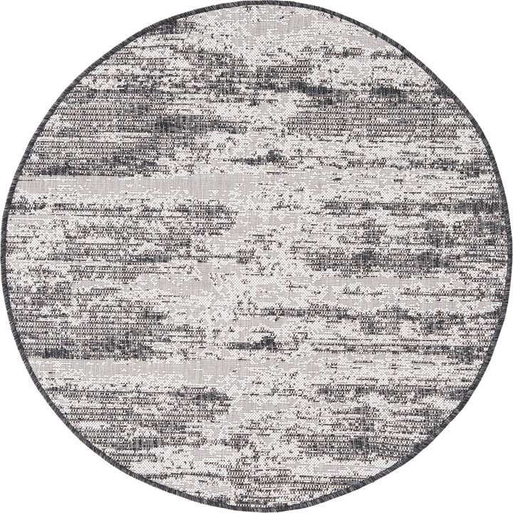 4' x 4' Easy-Clean Modern Indoor / Outdoor Round Rug