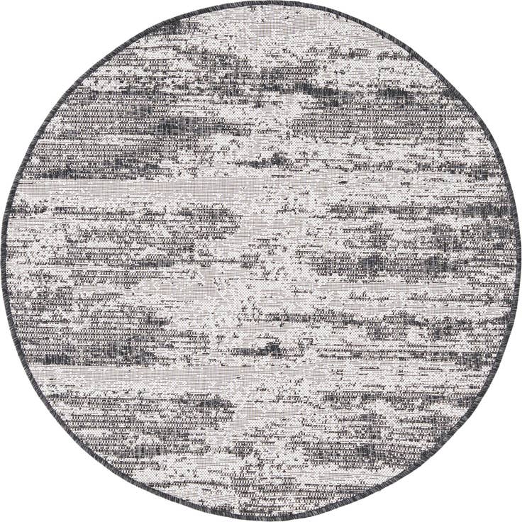 Detail image of 4' x 4' Easy-Clean Modern Indoor / Outdoor Round Rug