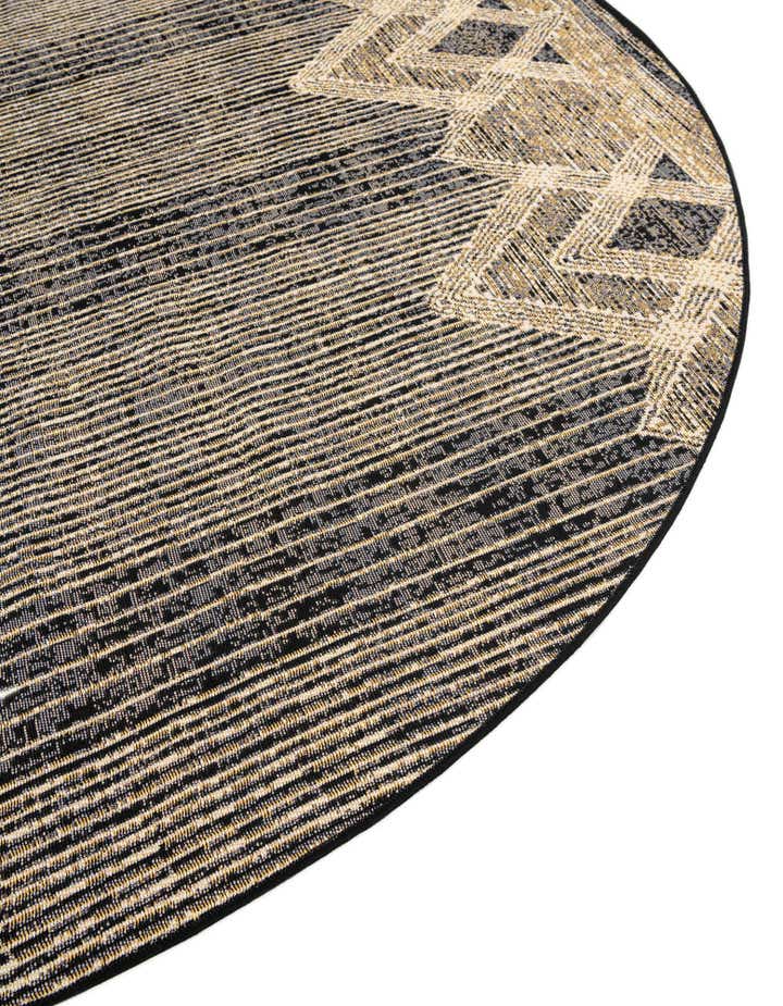 4' x 4' Easy-Clean Modern Indoor / Outdoor Round Rug