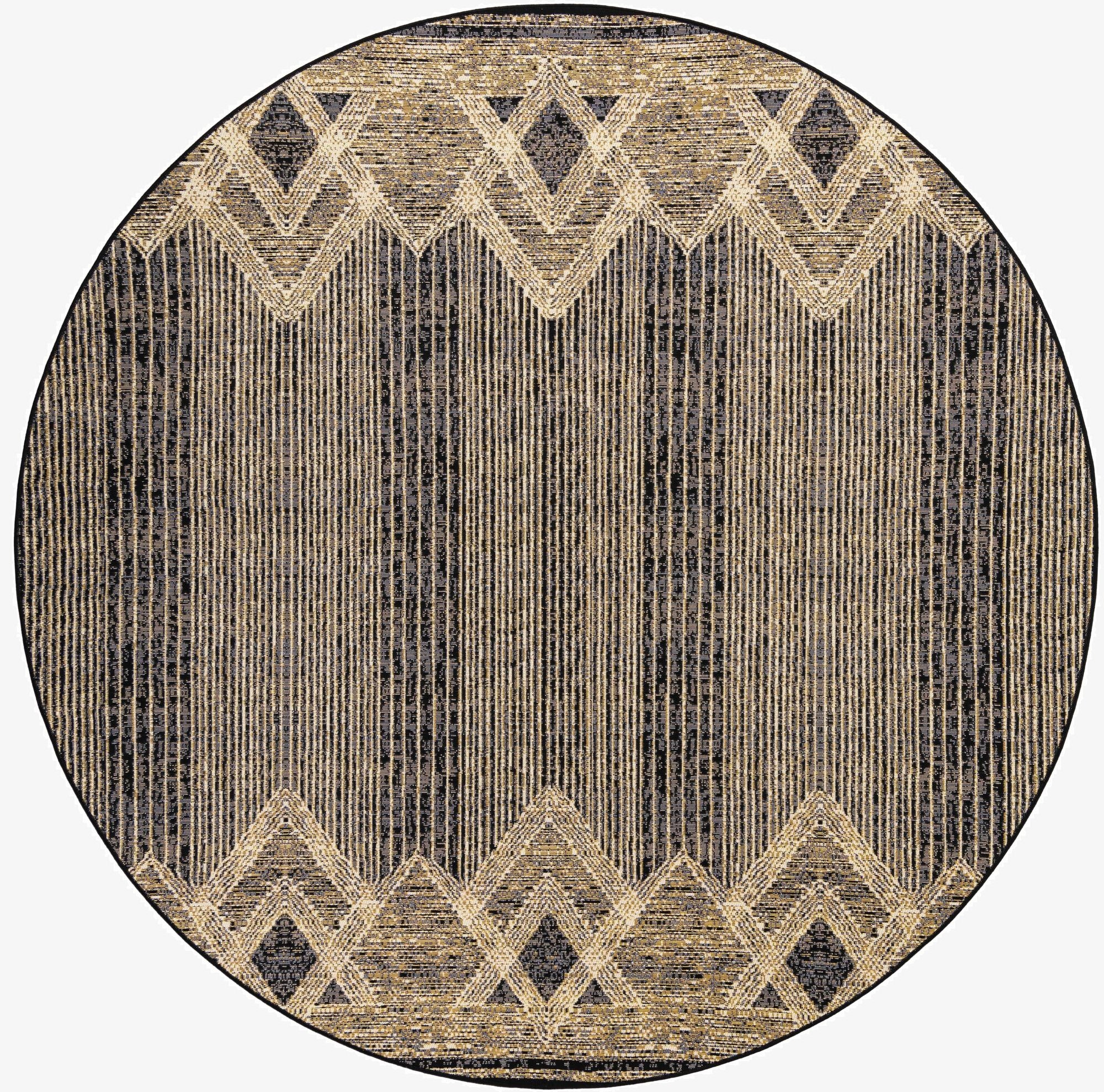 7' 10 x 7' 10  Washable Modern Indoor / Outdoor Round Rug