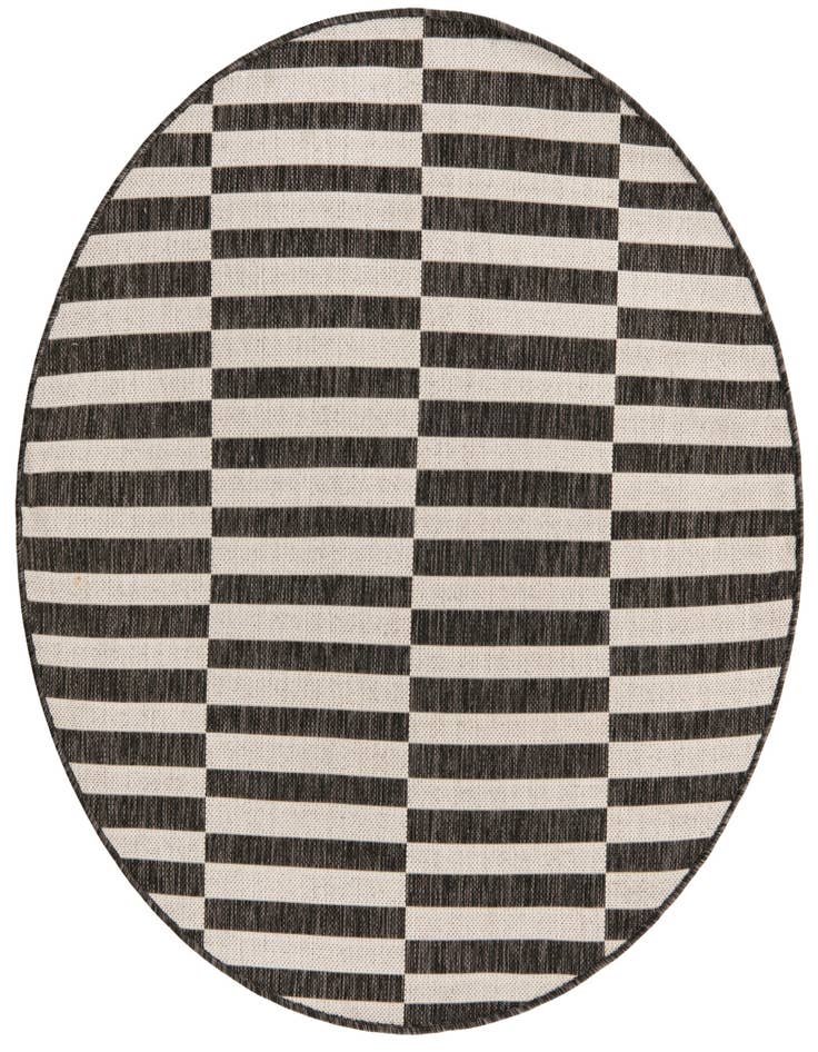 Detail image of 4' x 4' Easy-Clean Ribbon Indoor / Outdoor Round Rug