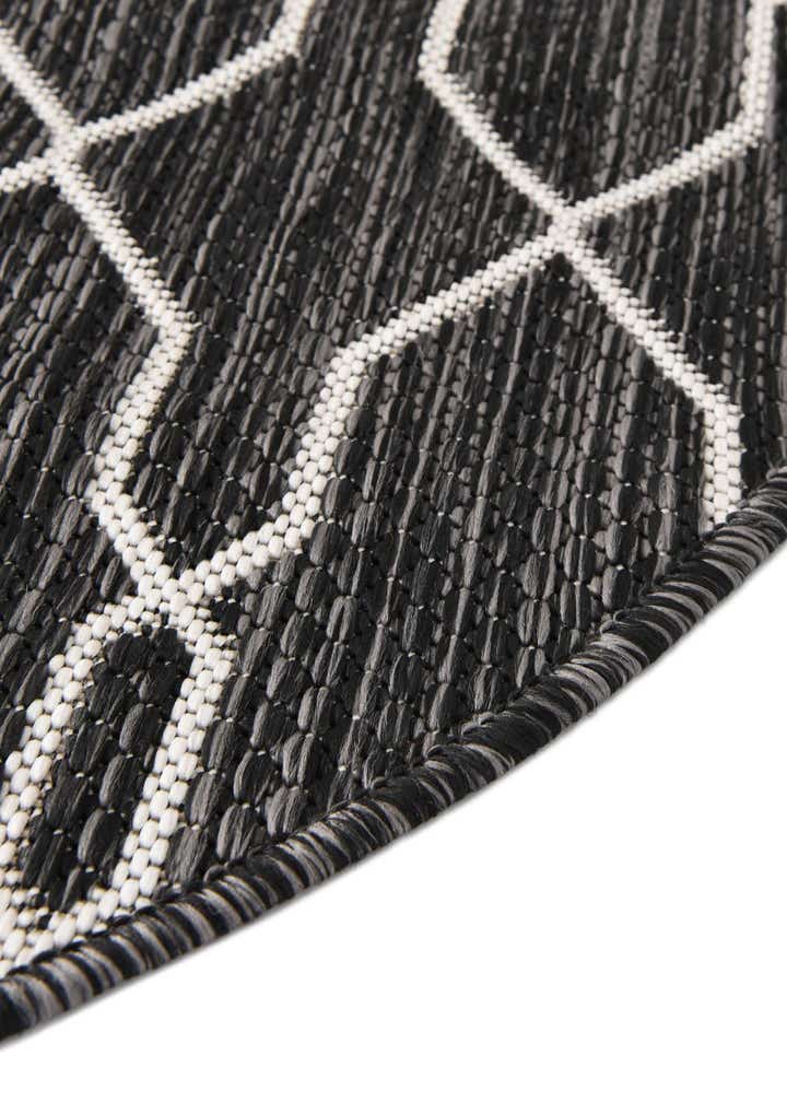 4' x 4' Easy-Clean Trellis Indoor / Outdoor Round Rug