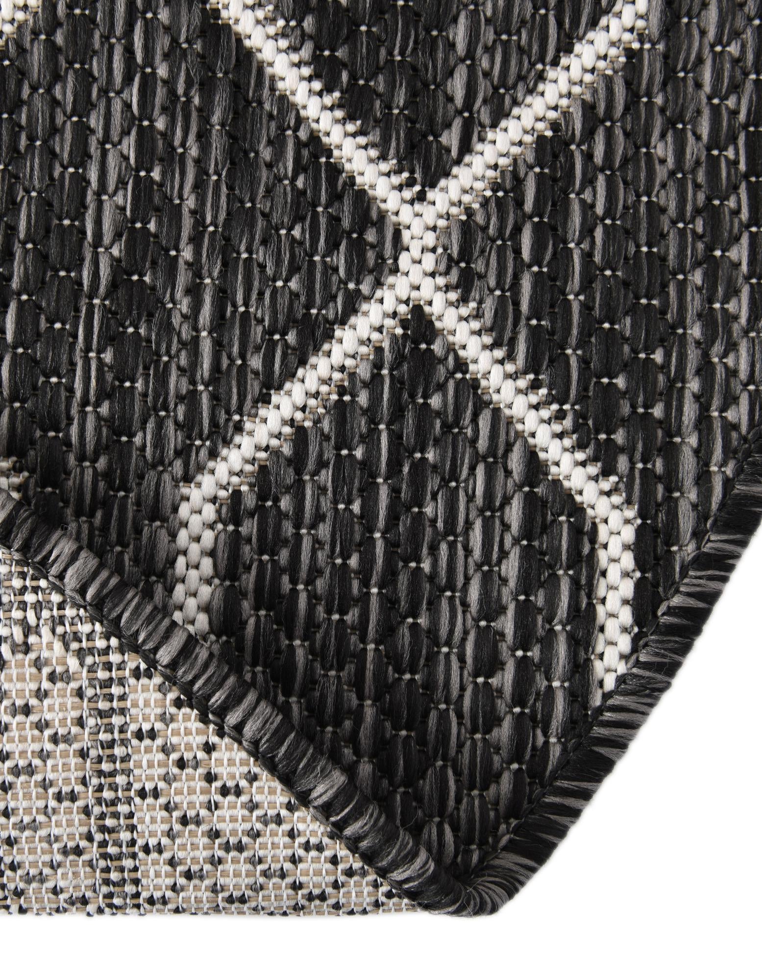 4' x 4' Easy-Clean Trellis Indoor / Outdoor Round Rug