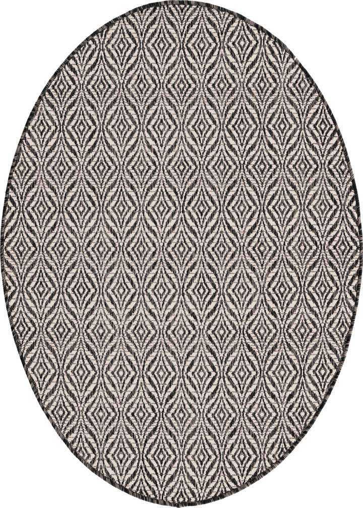 4' x 4' Easy-Clean Trellis Indoor / Outdoor Round Rug