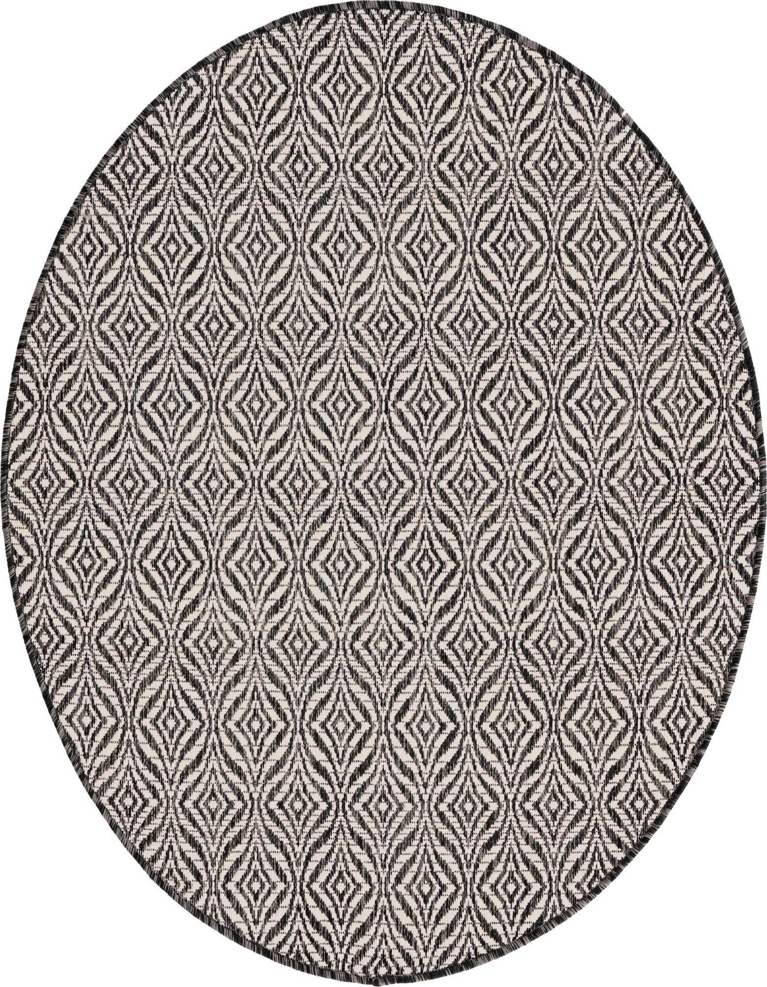 4' x 4' Easy-Clean Trellis Indoor / Outdoor Round Rug
