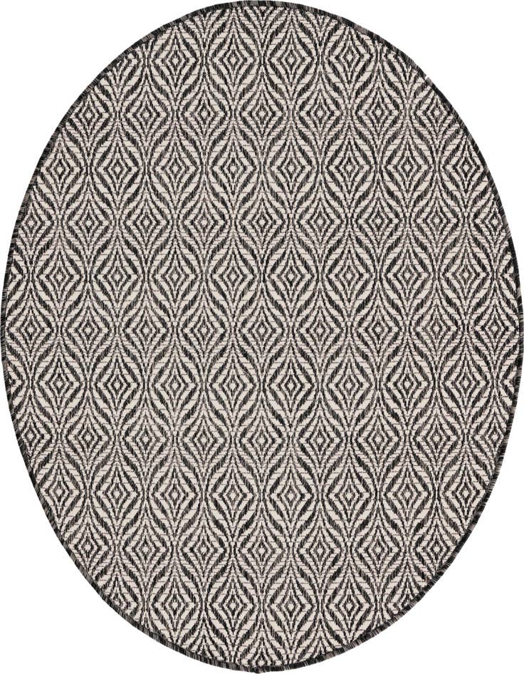 Detail image of 4' x 4' Easy-Clean Trellis Indoor / Outdoor Round Rug