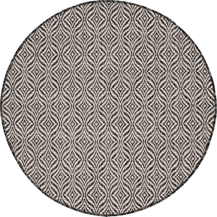 Detail image of 4' x 4' Easy-Clean Trellis Indoor / Outdoor Round Rug