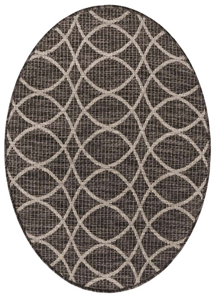 3' x 3' Easy-Clean Trellis Indoor / Outdoor Round Rug