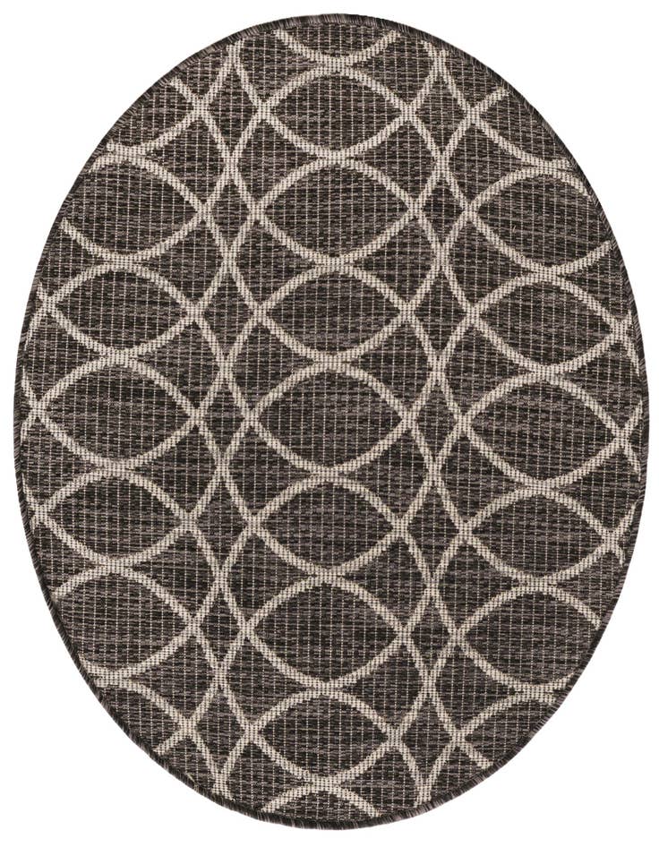 Detail image of 3' x 3' Easy-Clean Trellis Indoor / Outdoor Round Rug