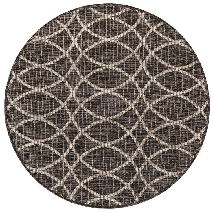 Detail image of 3' x 3' Easy-Clean Trellis Indoor / Outdoor Round Rug