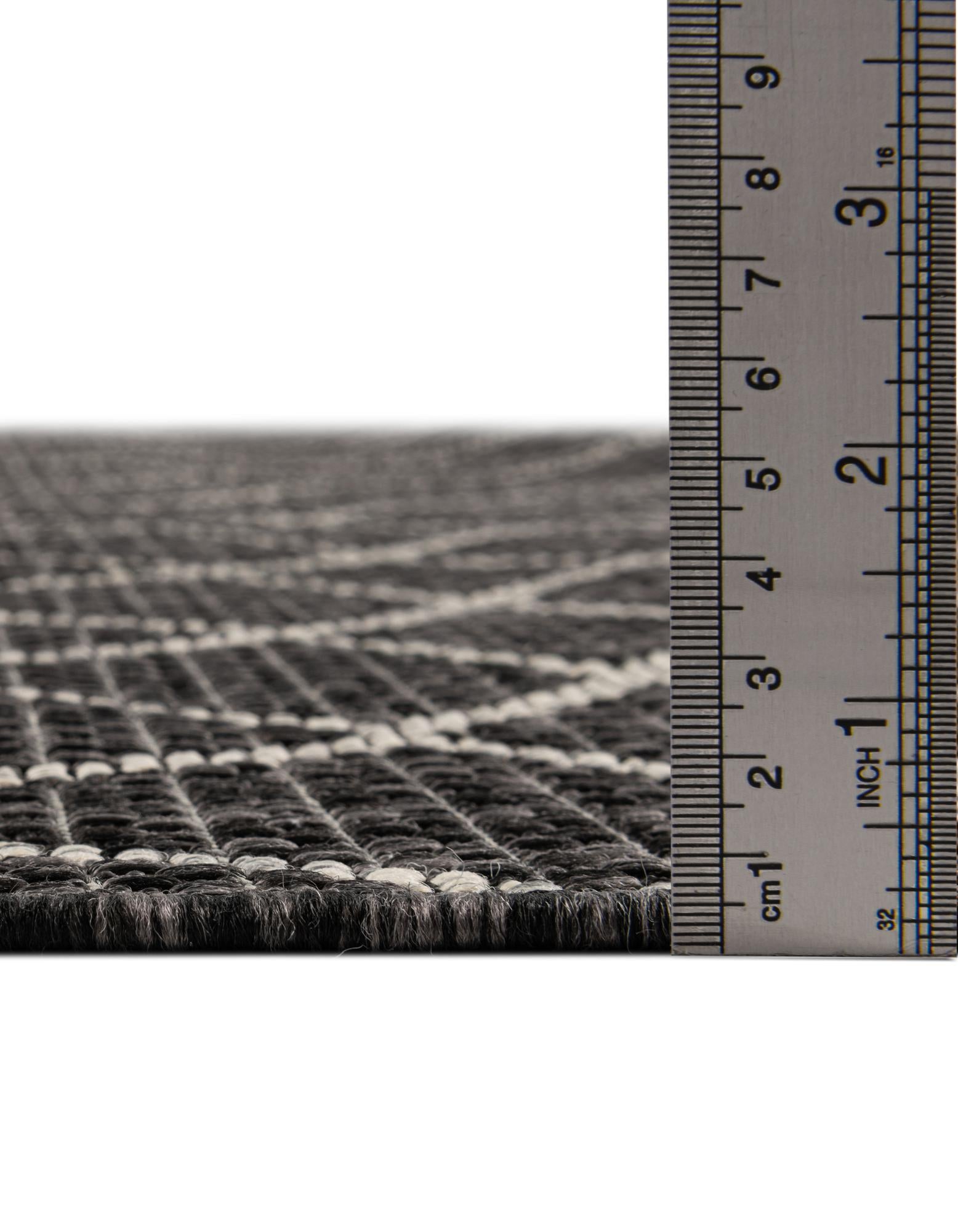 3' x 3' Easy-Clean Trellis Indoor / Outdoor Round Rug