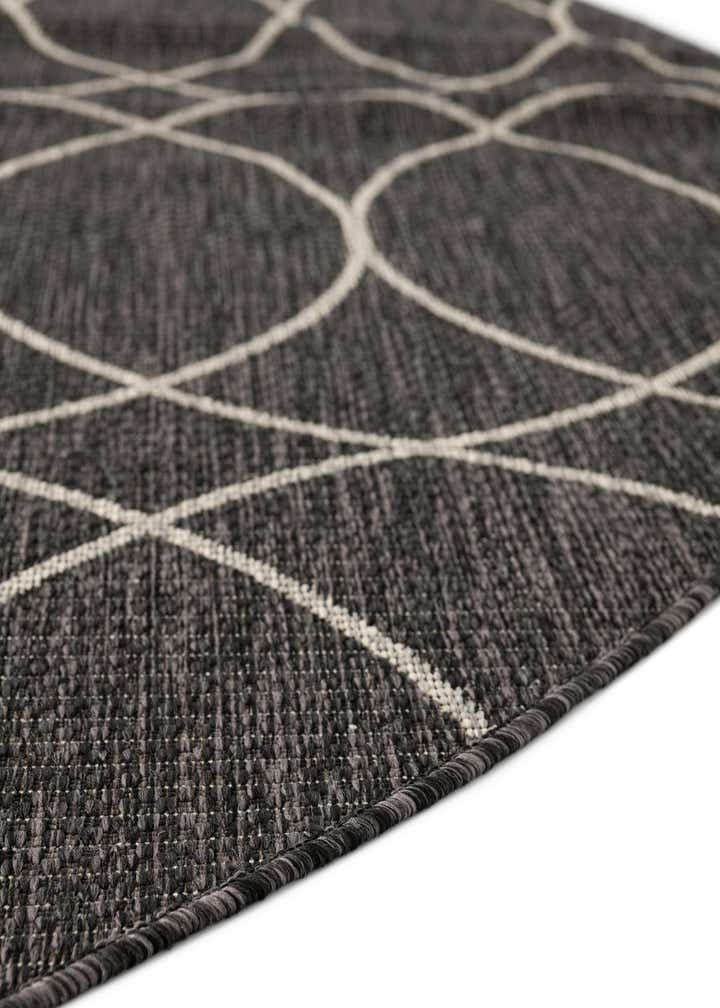 3' x 3' Easy-Clean Trellis Indoor / Outdoor Round Rug