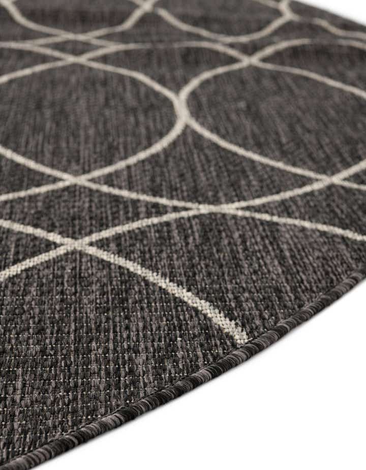 3' x 3' Easy-Clean Trellis Indoor / Outdoor Round Rug
