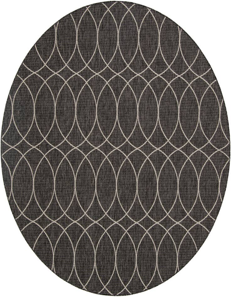 Detail image of 10' x 10' Easy-Clean Trellis Indoor / Outdoor Round Rug