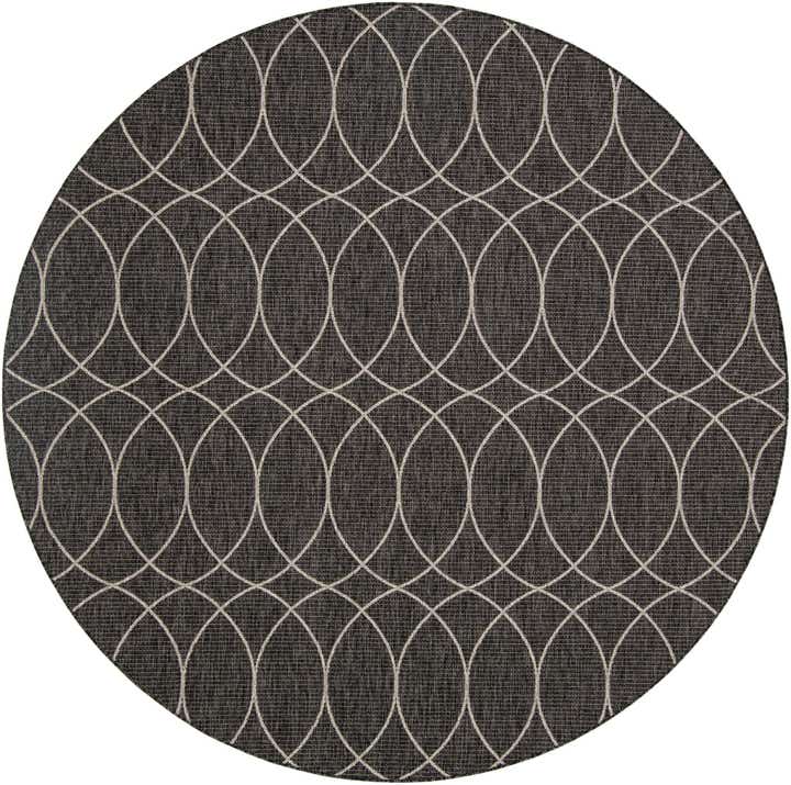 10' x 10' Easy-Clean Trellis Indoor / Outdoor Round Rug