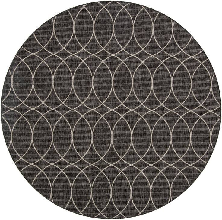 Detail image of 10' x 10' Easy-Clean Trellis Indoor / Outdoor Round Rug