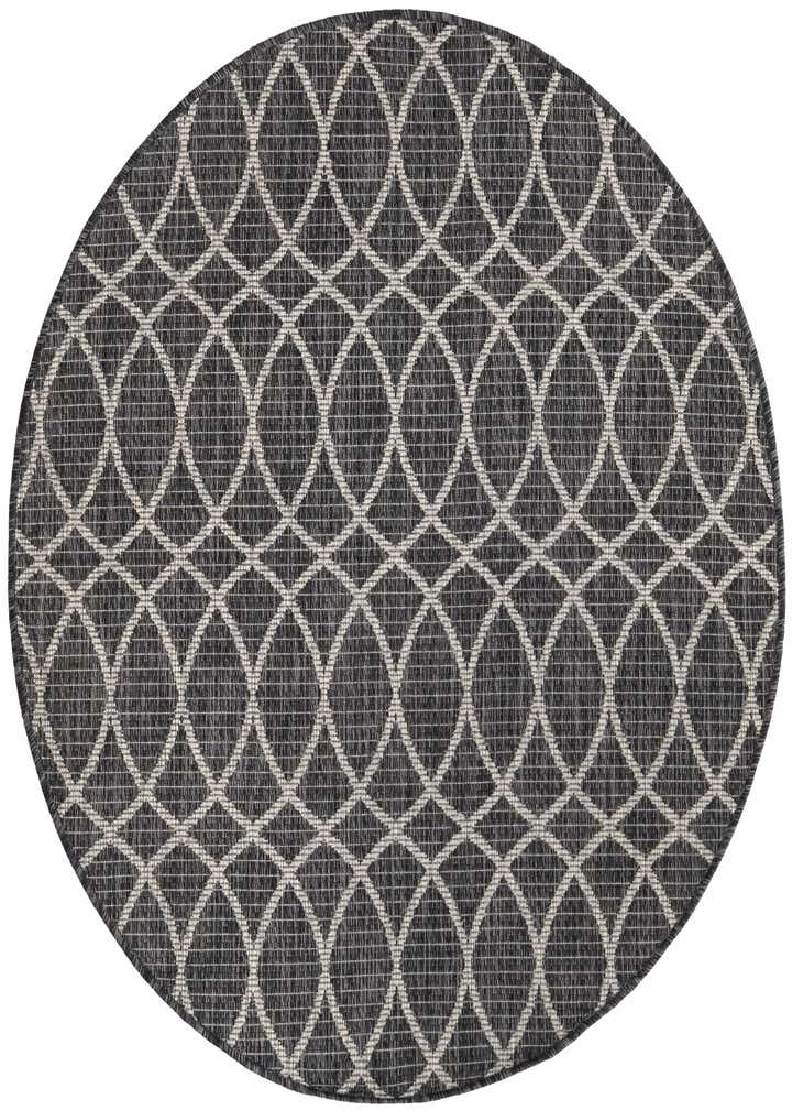 4' x 4' Easy-Clean Trellis Indoor / Outdoor Round Rug