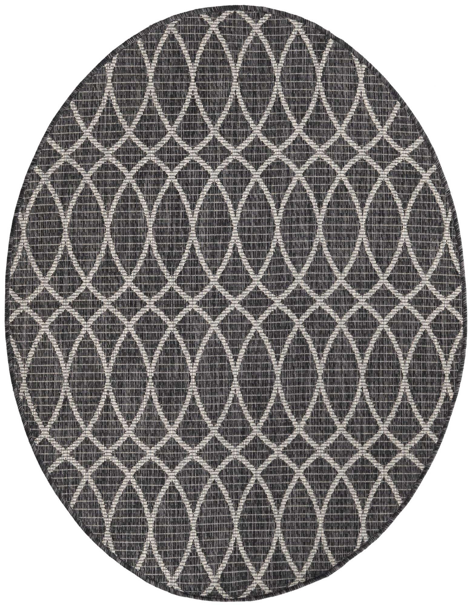 4' x 4' Easy-Clean Trellis Indoor / Outdoor Round Rug