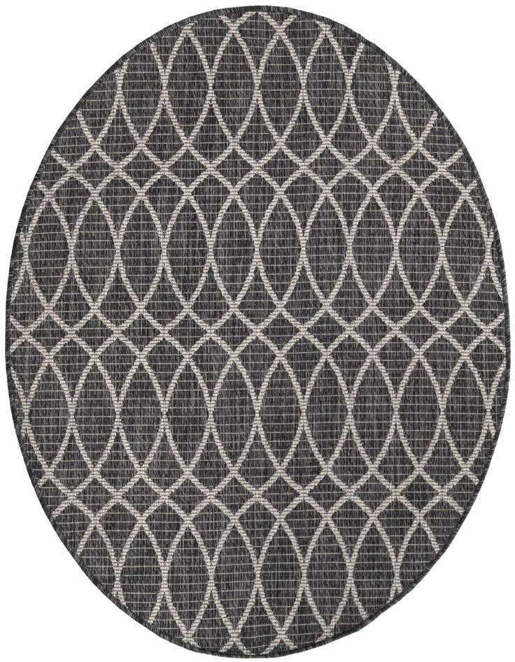 Detail image of 4' x 4' Easy-Clean Trellis Indoor / Outdoor Round Rug
