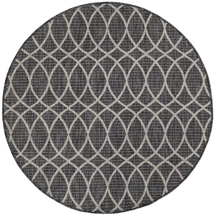 4' x 4' Easy-Clean Trellis Indoor / Outdoor Round Rug