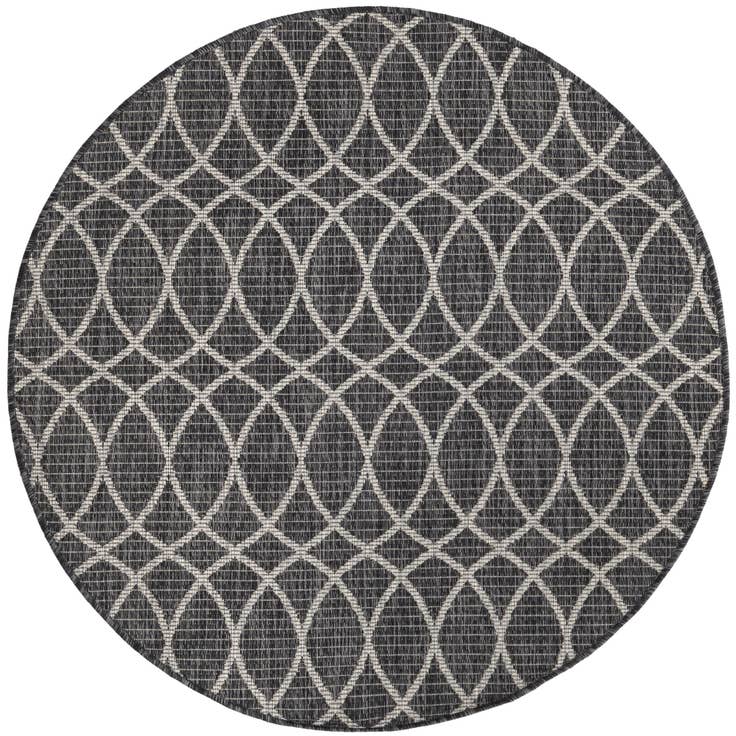 Detail image of 4' x 4' Easy-Clean Trellis Indoor / Outdoor Round Rug