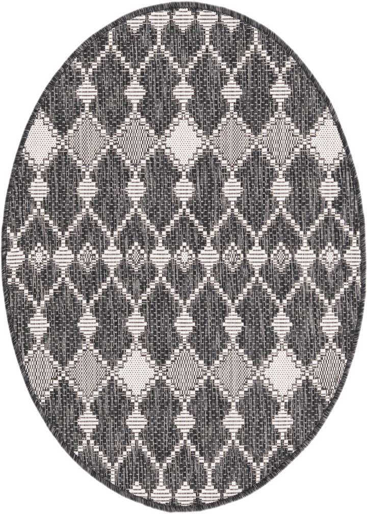 3' x 3' Easy-Clean Trellis Indoor / Outdoor Round Rug
