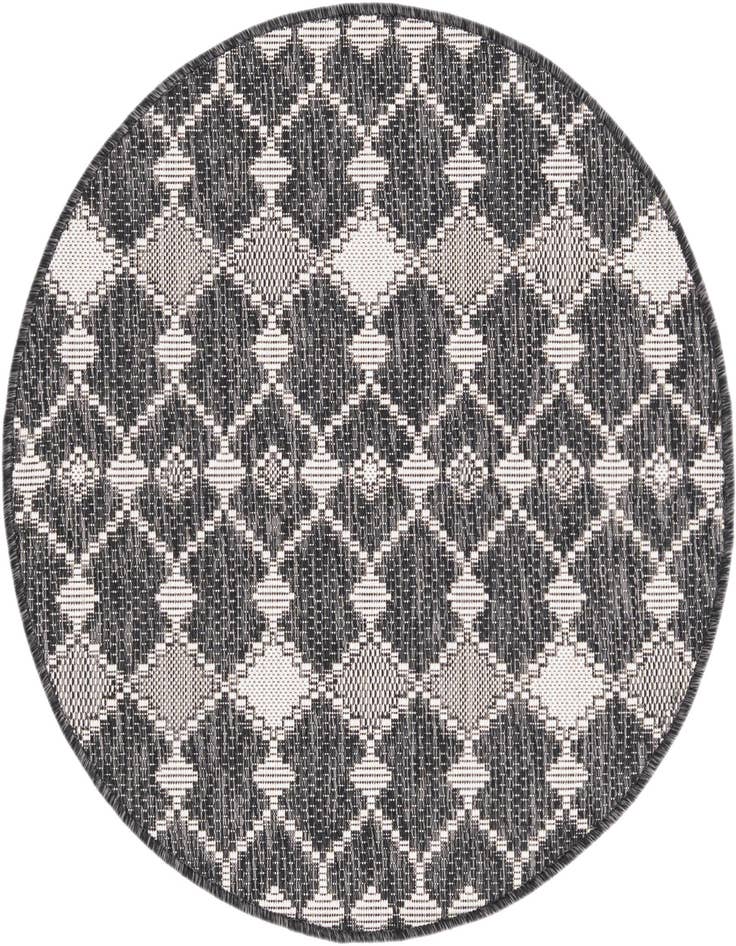 Detail image of 3' x 3' Easy-Clean Trellis Indoor / Outdoor Round Rug