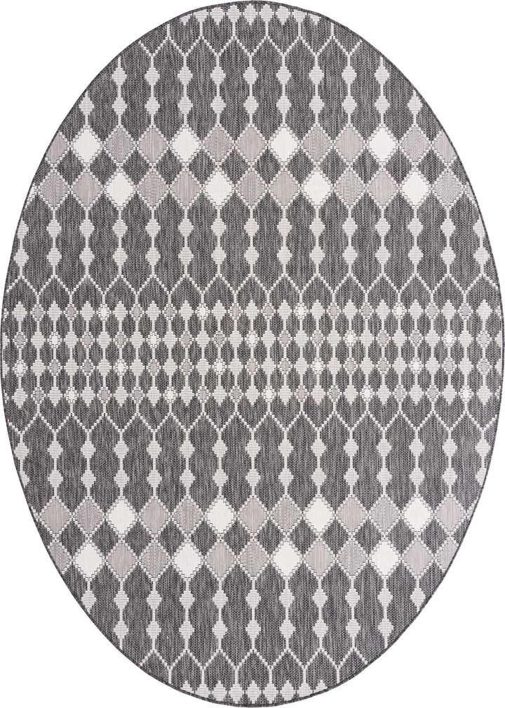 10' x 10' Easy-Clean Trellis Indoor / Outdoor Round Rug