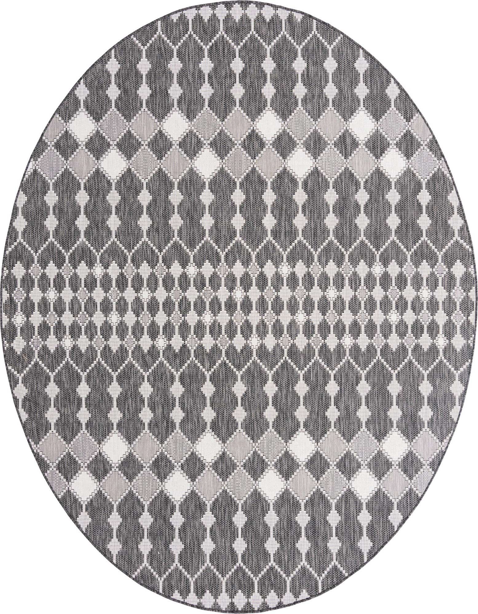 10' x 10' Easy-Clean Trellis Indoor / Outdoor Round Rug