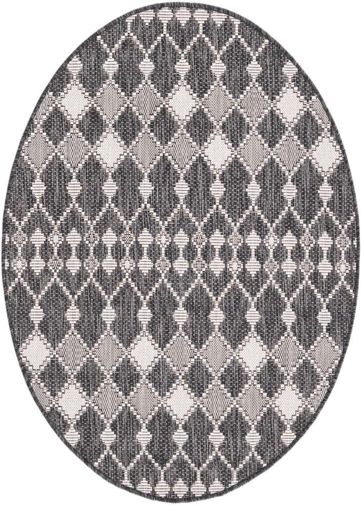 4' x 4' Easy-Clean Trellis Indoor / Outdoor Round Rug