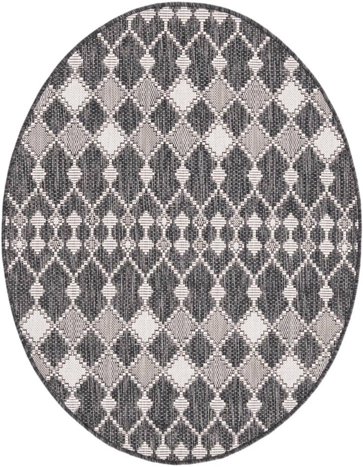 Detail image of 4' x 4' Easy-Clean Trellis Indoor / Outdoor Round Rug