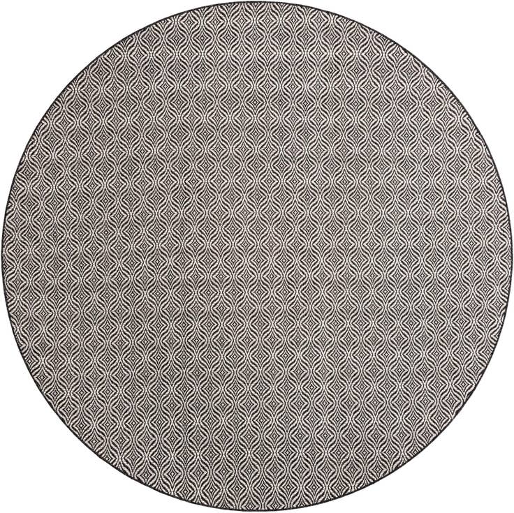 Detail image of 10' x 10' Easy-Clean Trellis Indoor / Outdoor Round Rug