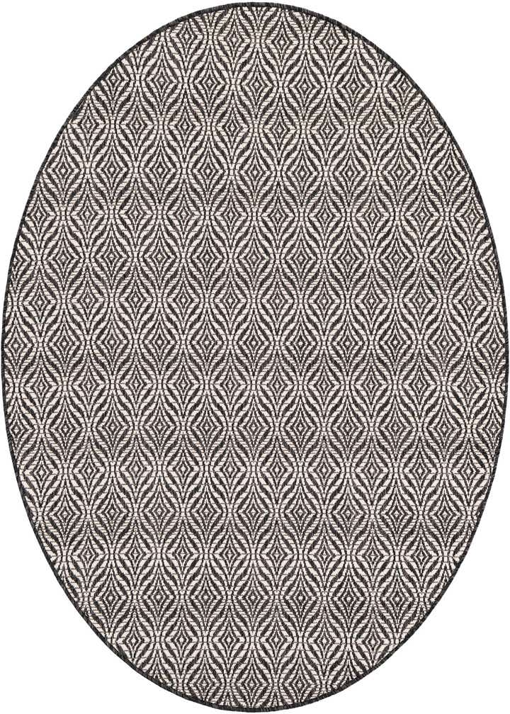 5' 3 x 5' 3 Easy-Clean Trellis Indoor / Outdoor Round Rug