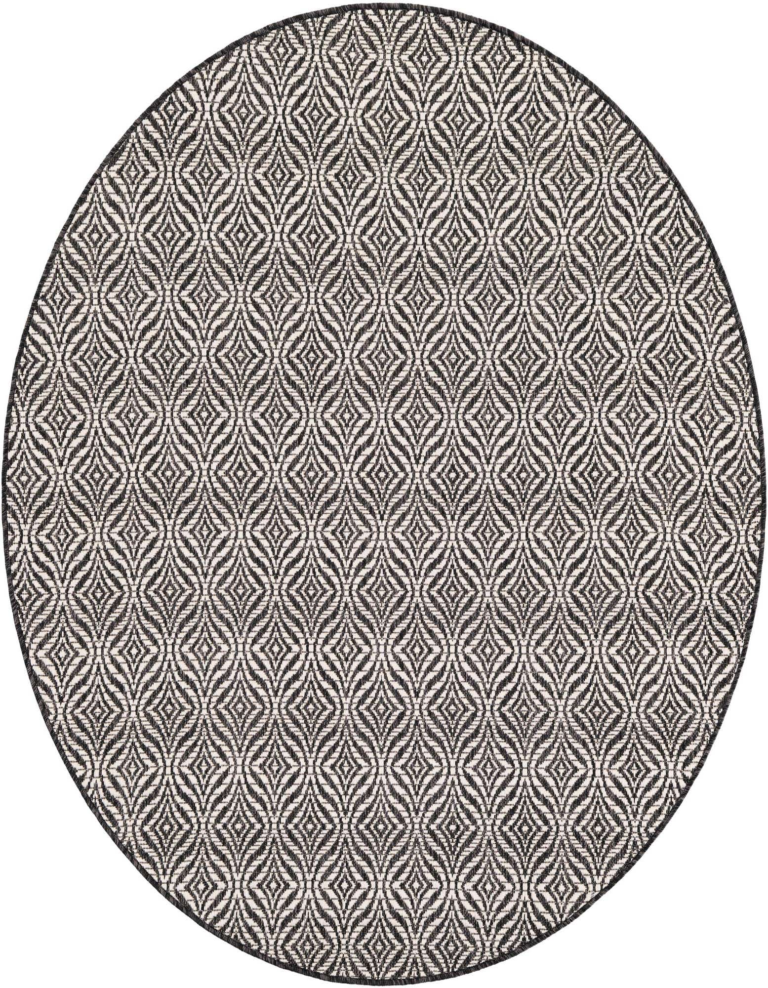 5' 3 x 5' 3 Easy-Clean Trellis Indoor / Outdoor Round Rug
