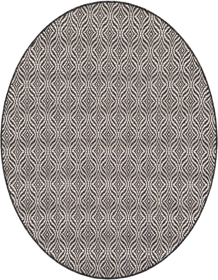 Detail image of 5' 3 x 5' 3 Easy-Clean Trellis Indoor / Outdoor Round Rug