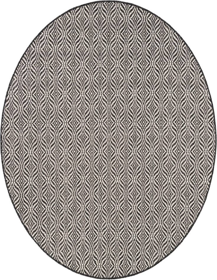 Detail image of 6' x 6' Easy-Clean Trellis Indoor / Outdoor Round Rug