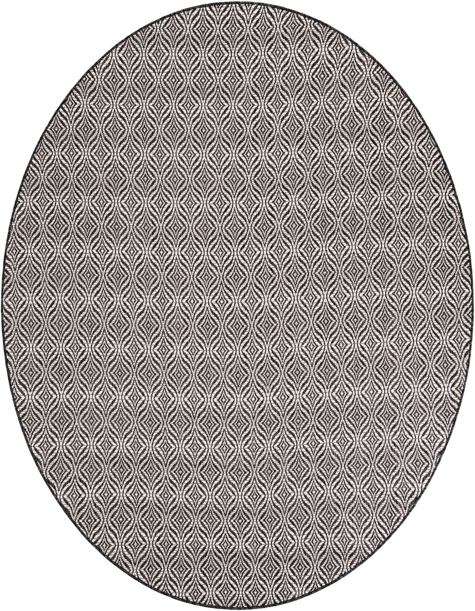 7' 10 x 7' 10 Easy-Clean Trellis Indoor / Outdoor Round Rug