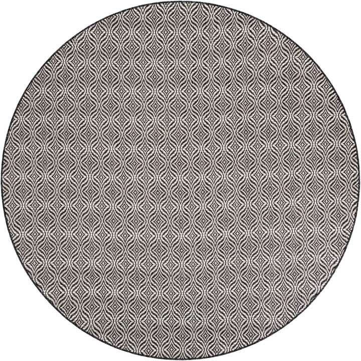 7' 10 x 7' 10 Easy-Clean Trellis Indoor / Outdoor Round Rug