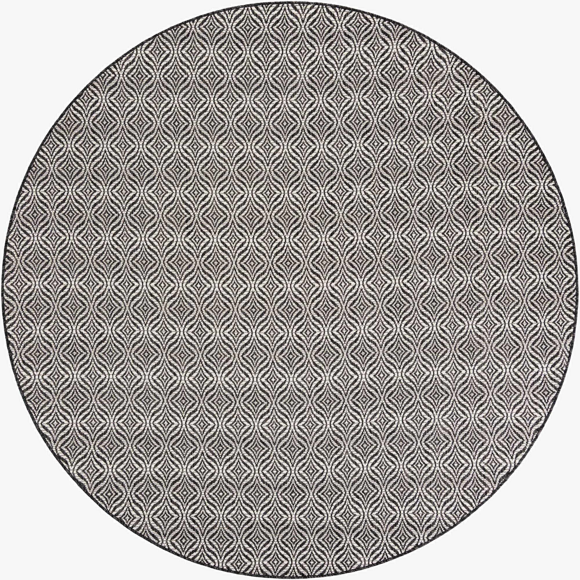 Primary image 7' 10 x 7' 10  Washable Trellis Indoor / Outdoor Round Rug