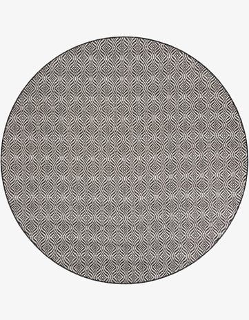7' 10 x 7' 10 Easy-Clean Trellis Indoor / Outdoor Round Rug
