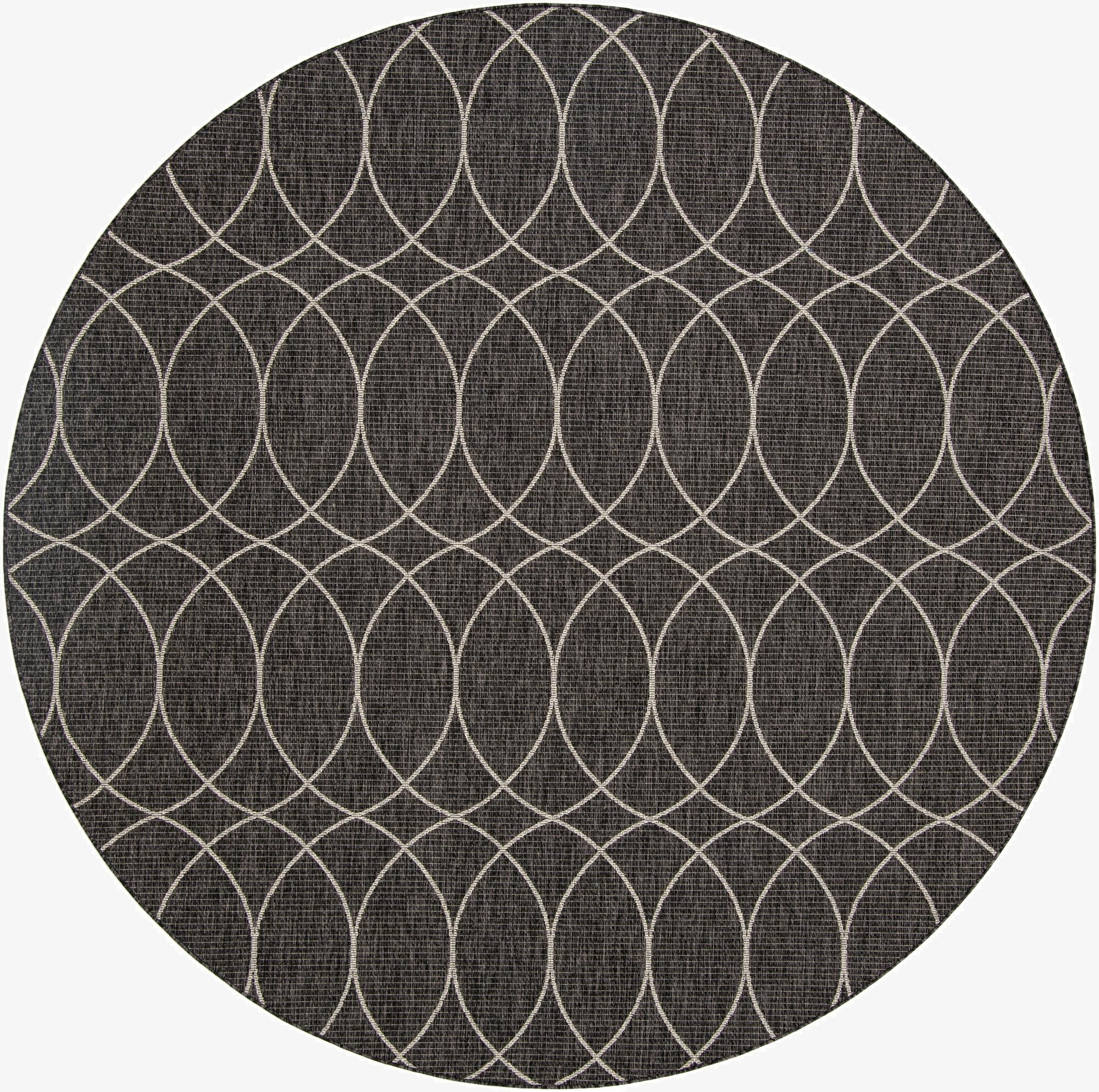 10' x 10'  Washable Trellis Indoor / Outdoor Round Rug