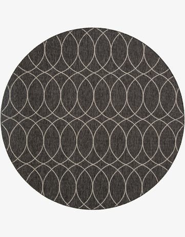 10' x 10' Easy-Clean Trellis Indoor / Outdoor Round Rug