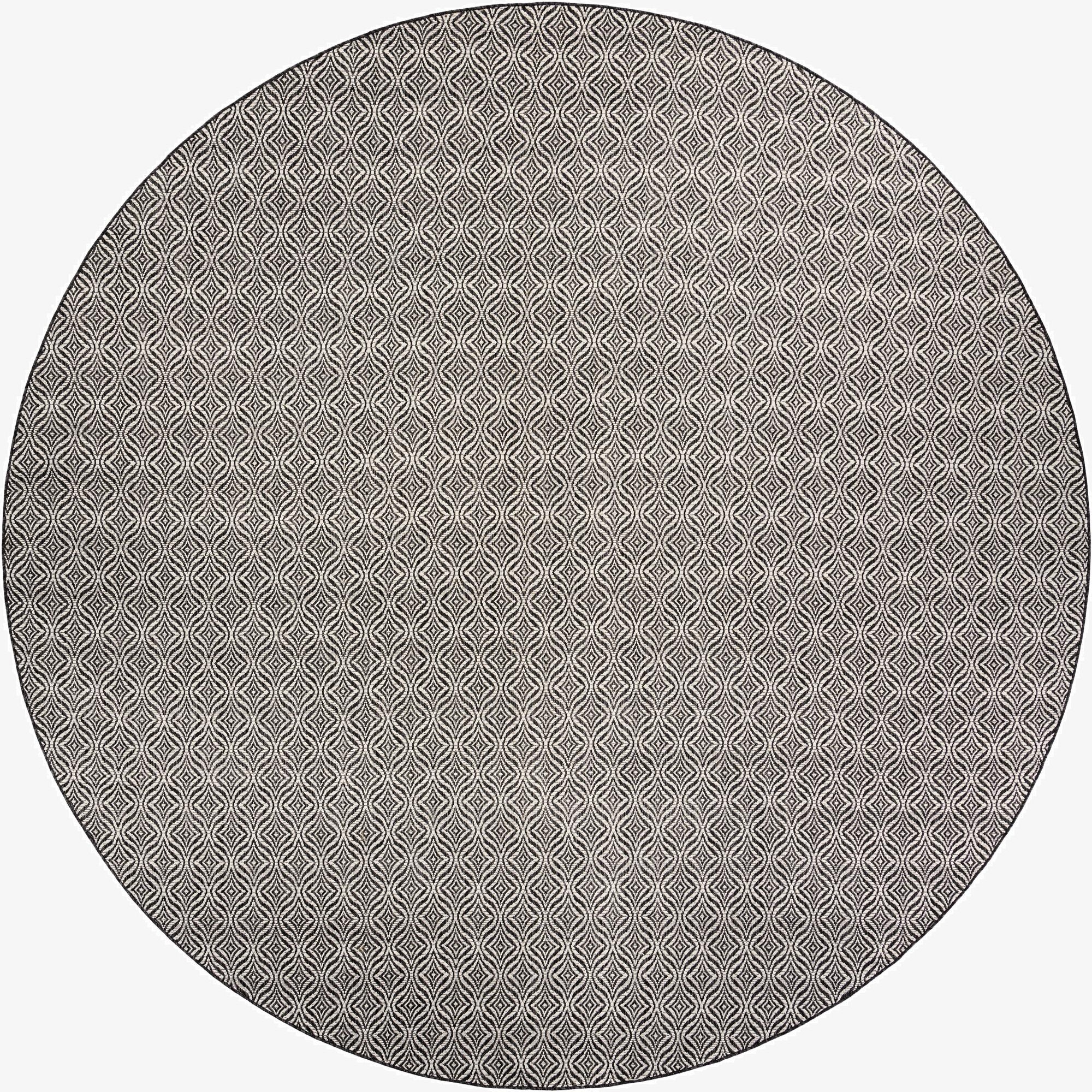 12' x 12'  Washable Trellis Indoor / Outdoor Round Rug