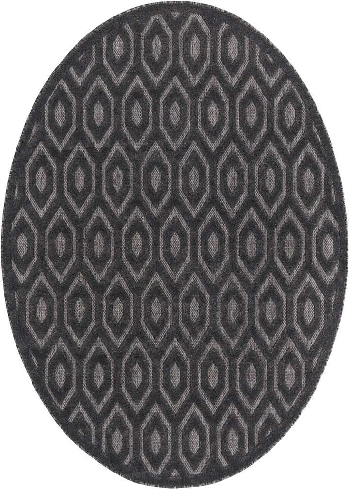 7' x 7' Easy-Clean Trellis Textured Indoor / Outdoor Round Rug