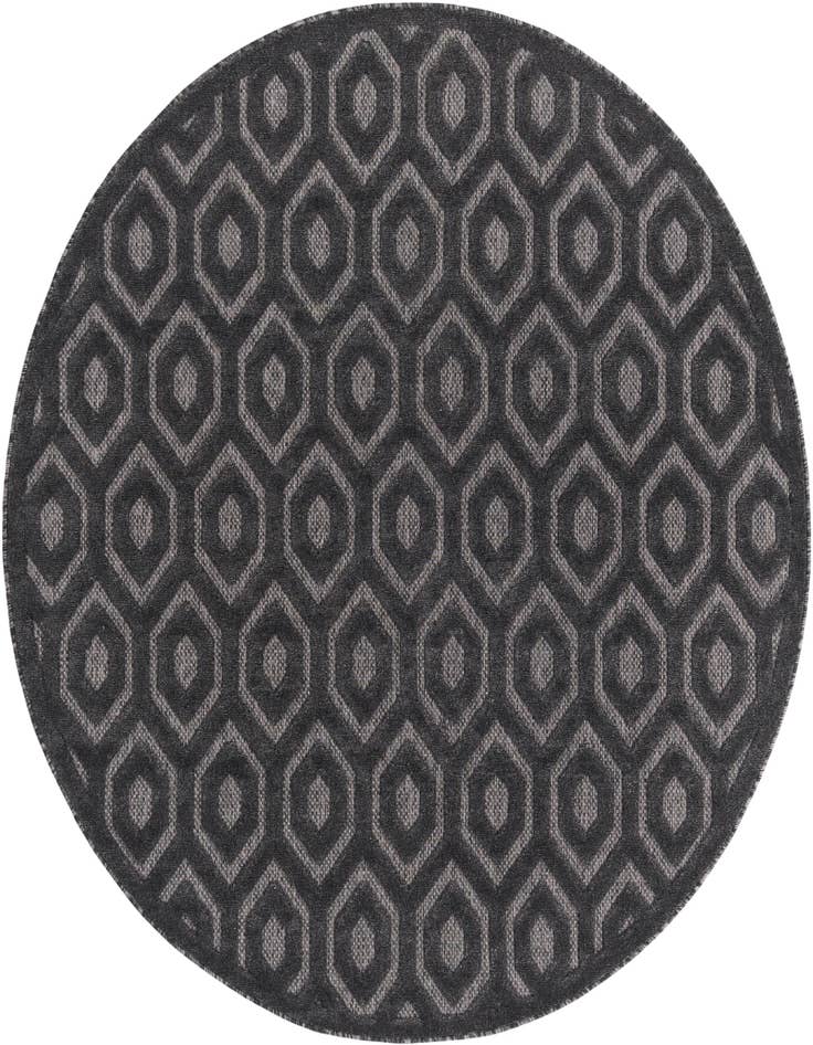 Detail image of 7' x 7' Easy-Clean Trellis Textured Indoor / Outdoor Round Rug