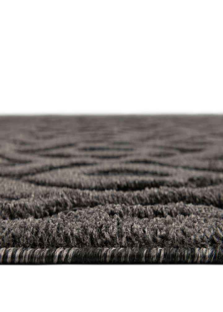 5' 3 x 5' 3 Easy-Clean Trellis Textured Indoor / Outdoor Round Rug