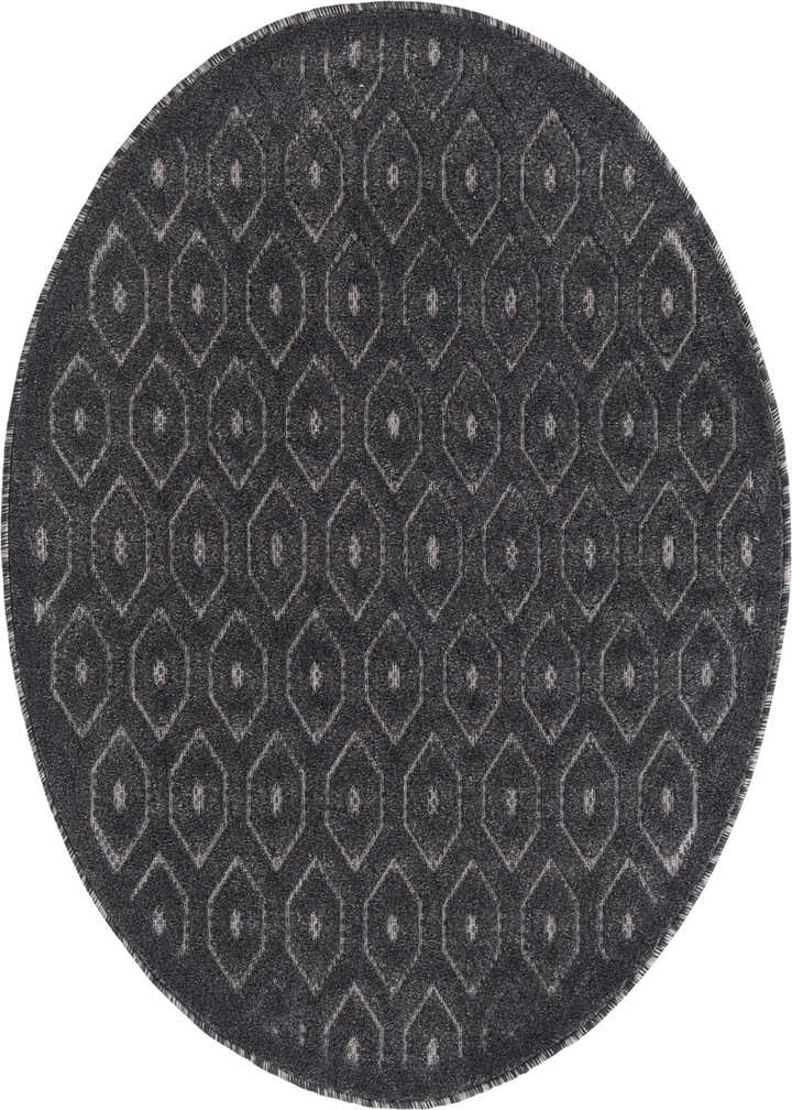 4' x 4' Easy-Clean Trellis Textured Indoor / Outdoor Round Rug