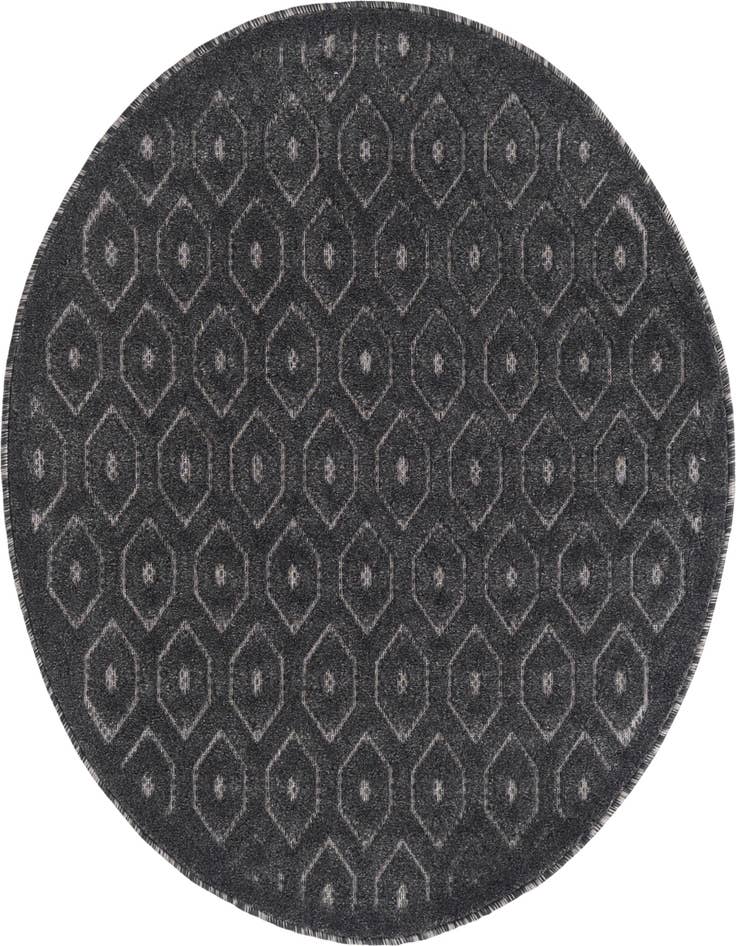 Detail image of 4' x 4' Easy-Clean Trellis Textured Indoor / Outdoor Round Rug
