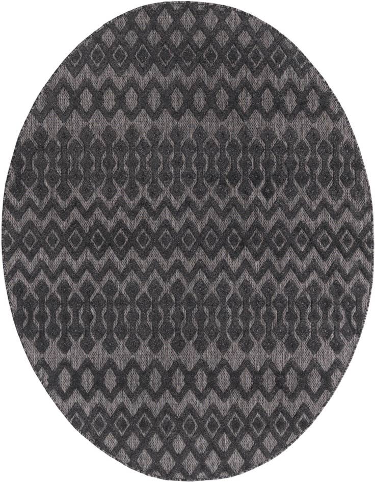 Detail image of 7' x 7' Easy-Clean Trellis Textured Indoor / Outdoor Round Rug